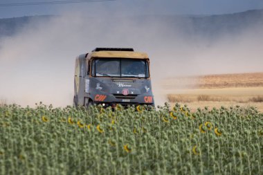 İspanya'da rekabet te yarış kamyonu