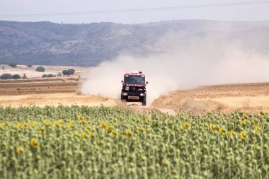 İspanya'da rekabet te yarış kamyonu