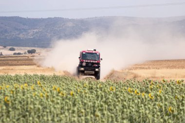 İspanya'da rekabet te yarış kamyonu