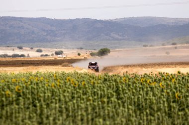 İspanya'da rekabet te yarış kamyonu