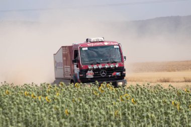 İspanya'da rekabet te yarış kamyonu