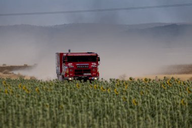 İspanya'da rekabet te yarış kamyonu