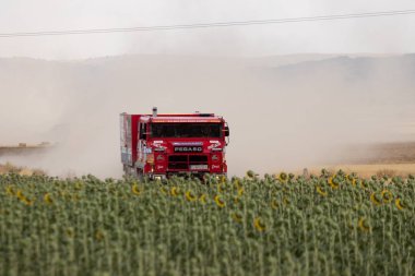 İspanya'da rekabet te yarış kamyonu