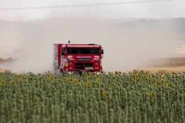 İspanya'da rekabet te yarış kamyonu