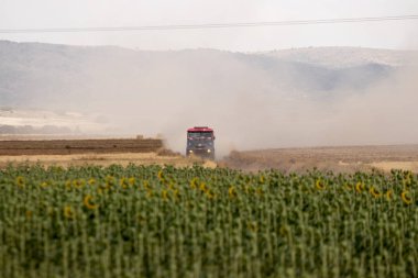İspanya'da rekabet te yarış kamyonu