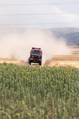 İspanya'da rekabet te yarış kamyonu