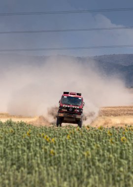 İspanya'da rekabet te yarış kamyonu