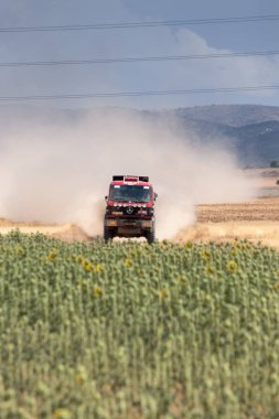 İspanya'da rekabet te yarış kamyonu