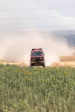 İspanya'da rekabet te yarış kamyonu