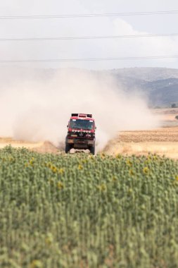 İspanya'da rekabet te yarış kamyonu