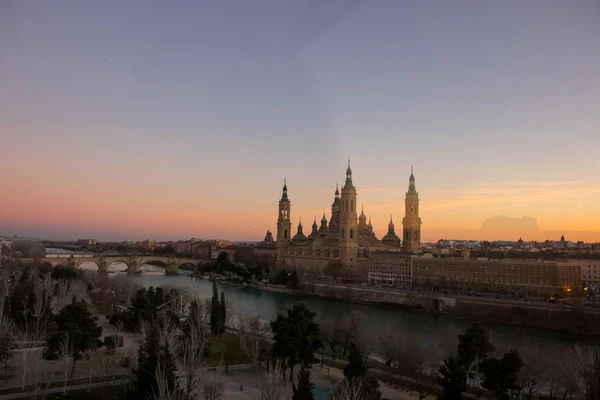 Bela Cidade Espanhola Pôr Sol — Fotografia de Stock