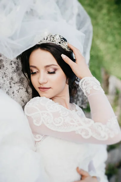 Meraviglioso ritratto di una bella sposa — Foto Stock