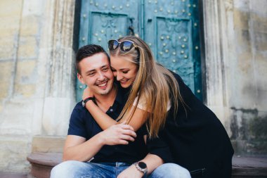 Genç bir çift güzel portre.