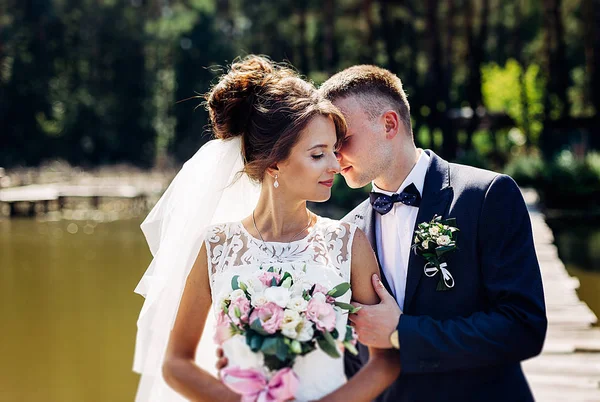 Retrato de una pareja de boda increíble . —  Fotos de Stock