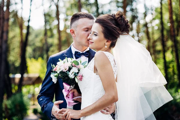 Retrato de una pareja de boda increíble . —  Fotos de Stock