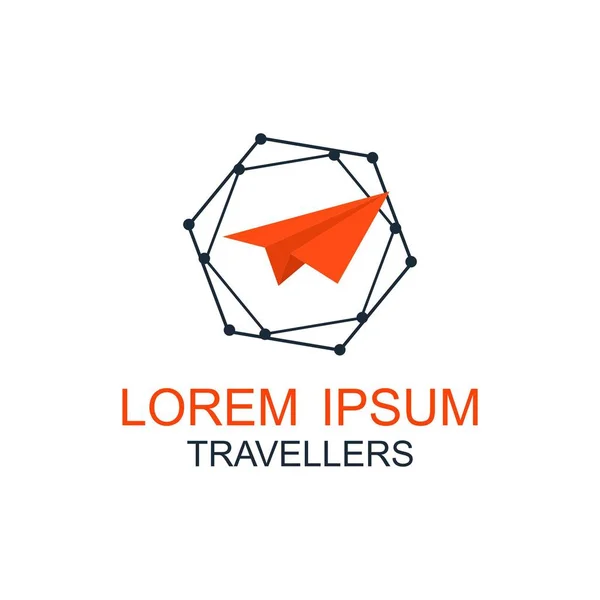 Логотип путешествия, праздники, туризм, дизайн логотипа деловой поездки компании, векторная иллюстрация — стоковый вектор
