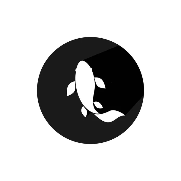 Koi logo japon balık japon sembolü arka plan illüstrasyon vektör stok