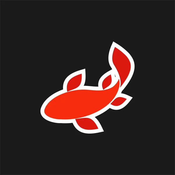 Koi logo japon balık japon sembolü arka plan illüstrasyon vektör stok