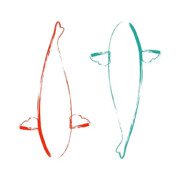 Koi 标志 日本 鱼 日本 符号 背景 插图 矢量 股票 — 图库矢量图片