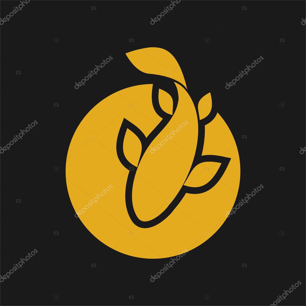 Koi Fishes Logo. Luck, prosperity and good fortune.