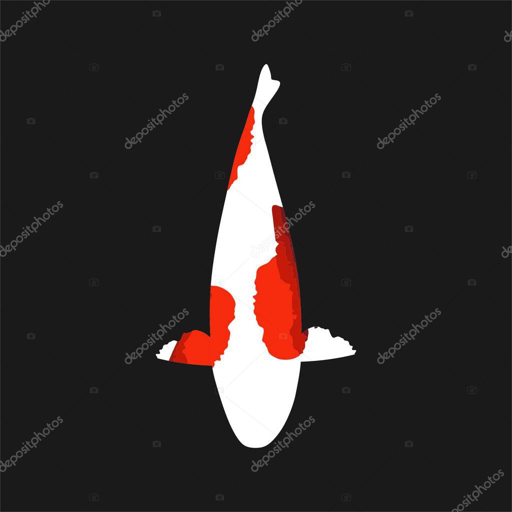 Koi Fishes Logo. Luck, prosperity and good fortune.