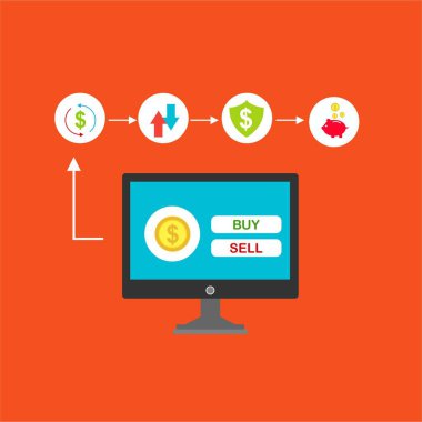 Kavram Online ve mobil ödeme web sayfası, sosyal medya, belgeler, kartları, posterler için. Vektör çizim pos terminali ile bir akıllı telefon, online bankacılık, mobil ödeme ödeme doğruladı
