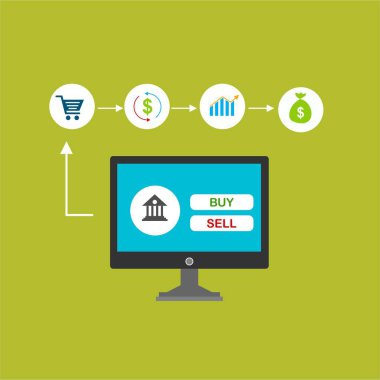 Kavram Online ve mobil ödeme web sayfası, sosyal medya, belgeler, kartları, posterler için. Vektör çizim pos terminali ile bir akıllı telefon, online bankacılık, mobil ödeme ödeme doğruladı
