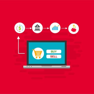 Kavram Online ve mobil ödeme web sayfası, sosyal medya, belgeler, kartları, posterler için. Vektör çizim pos terminali ile bir akıllı telefon, online bankacılık, mobil ödeme ödeme doğruladı
