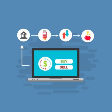Kavram Online ve mobil ödeme web sayfası, sosyal medya, belgeler, kartları, posterler için. Vektör çizim pos terminali ile bir akıllı telefon, online bankacılık, mobil ödeme ödeme doğruladı
