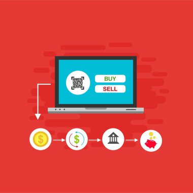Kavram Online ve mobil ödeme web sayfası, sosyal medya, belgeler, kartları, posterler için. Vektör çizim pos terminali ile bir akıllı telefon, online bankacılık, mobil ödeme ödeme doğruladı