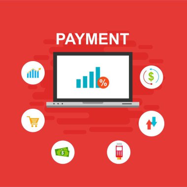 Kavram Online ve mobil ödeme web sayfası, sosyal medya, belgeler, kartları, posterler için. Vektör çizim pos terminali ile bir akıllı telefon, online bankacılık, mobil ödeme ödeme doğruladı
