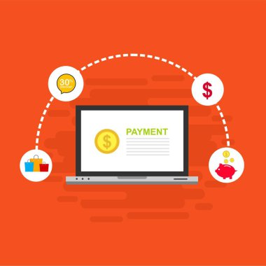 Kavram Online ve mobil ödeme web sayfası, sosyal medya, belgeler, kartları, posterler için. Vektör çizim pos terminali ile bir akıllı telefon, online bankacılık, mobil ödeme ödeme doğruladı