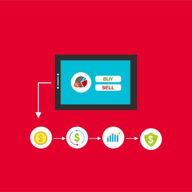 Kavram Online ve mobil ödeme web sayfası, sosyal medya, belgeler, kartları, posterler için. Vektör çizim pos terminali ile bir akıllı telefon, online bankacılık, mobil ödeme ödeme doğruladı