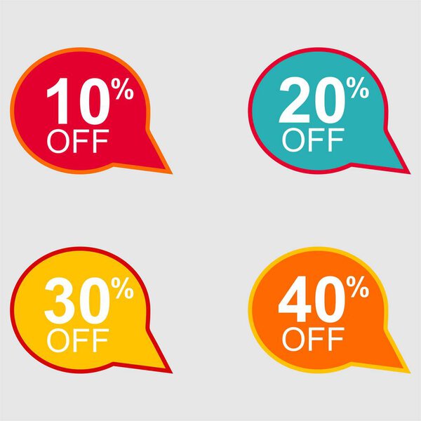 Special offer sale tag discount symbol retail sticker sign price isolated modern graphic style vector - Vector