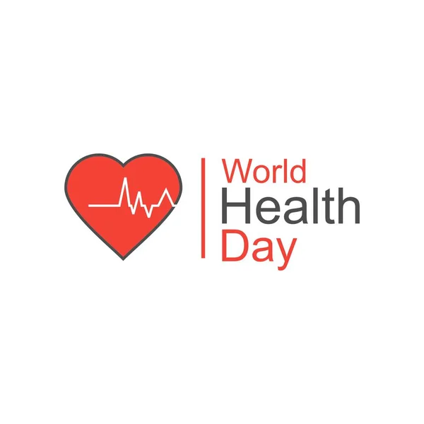 Vektor Világegészségügyi nap tervezési koncepció. Április 7. Szív-és kardiogram. Sablon poszter, banner, reklám, egyértelmű formában, kreatív kártya. Gyógyszert ötlet — Stock Vector