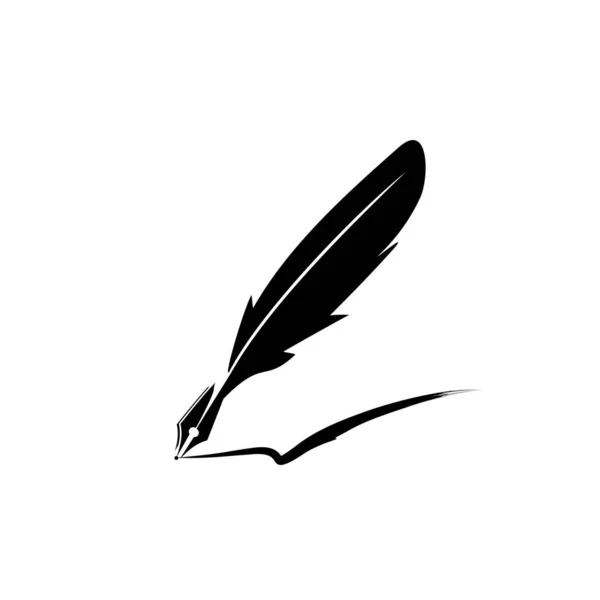 Plume stylo encre icône illustration isolé vecteur signe symbole — Image vectorielle