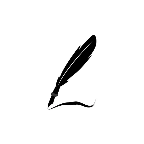 Piuma penna inchiostro icona illustrazione isolato segno vettoriale simbolo — Vettoriale Stock