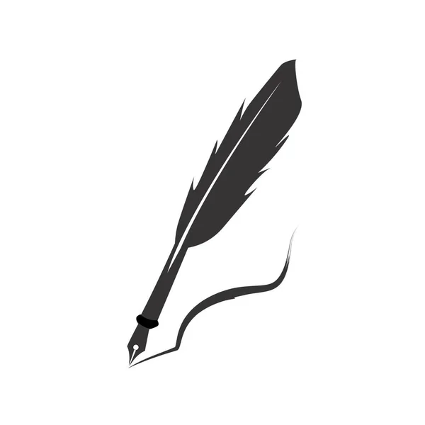 Pluma pluma tinta icono ilustración signo vectorial aislado símbolo — Vector de stock