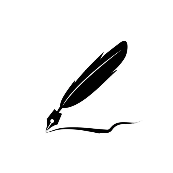 Pluma pluma tinta icono ilustración signo vectorial aislado símbolo — Vector de stock