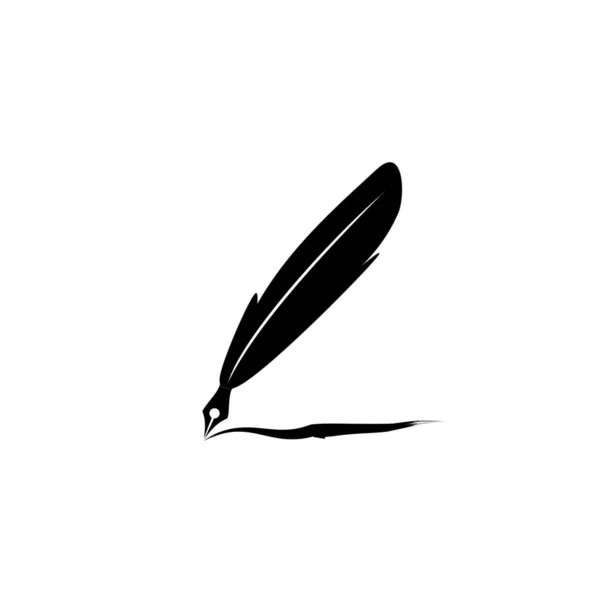 Pluma pluma tinta icono ilustración signo vectorial aislado símbolo — Vector de stock