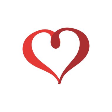 Grafik kırmızısı kalpler ikonu sever. Bir çift romantik aşk kalbi. vektör çizim şablonu