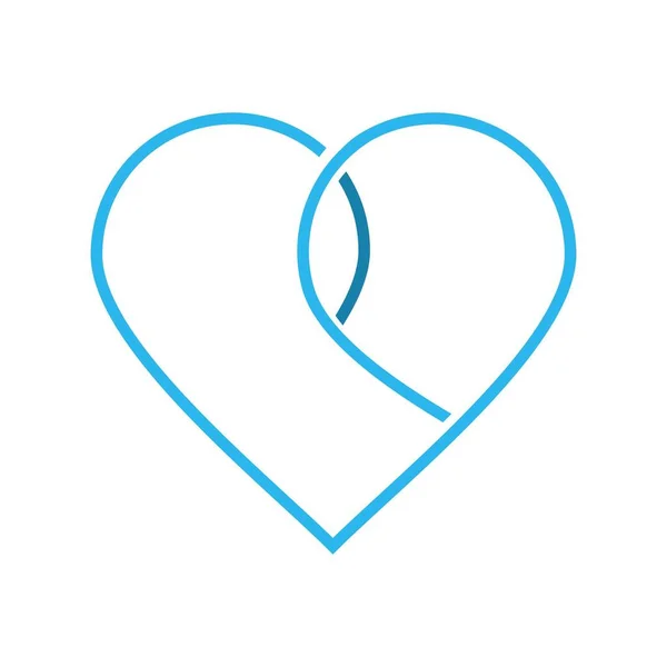 Graphic red hearts love icon. couple romantic love heart. vector illustration template — Stock Vector