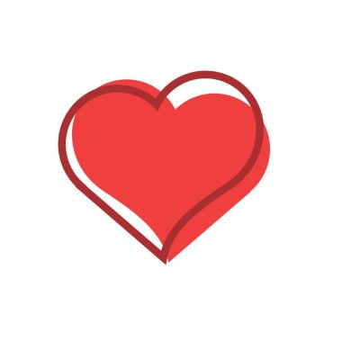 Grafik kırmızısı kalpler ikonu sever. Bir çift romantik aşk kalbi. vektör çizim şablonu