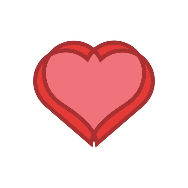 Inimile roșii grafice iubesc icoana. cuplu romantic dragoste inima. șablon ilustrație vectorială — Vector de stoc