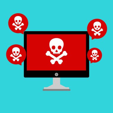 Hacker etkinlik bilgisayarı. Cep telefonu vektörü, zararlı yazılım konsepti, spam verisi, dolandırıcılık internet hatası, güvensiz bağlantı, çevrimiçi dolandırıcılık, virüs uyarısı