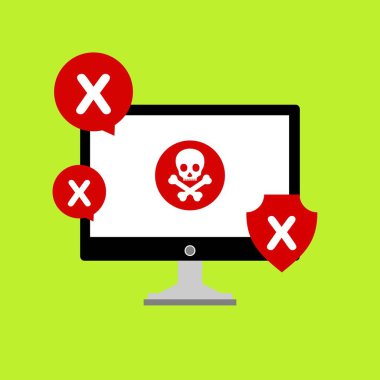 Hacker etkinlik bilgisayarı. Cep telefonu vektörü, zararlı yazılım konsepti, spam verisi, dolandırıcılık internet hatası, güvensiz bağlantı, çevrimiçi dolandırıcılık, virüs uyarısı