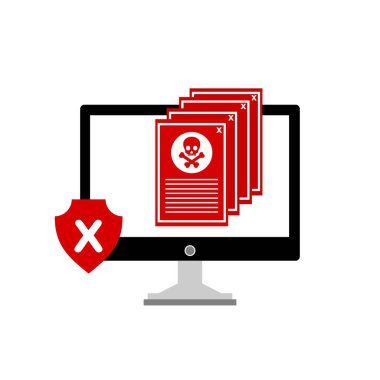 Hacker etkinlik bilgisayarı. Cep telefonu vektörü, zararlı yazılım konsepti, spam verisi, dolandırıcılık internet hatası, güvensiz bağlantı, çevrimiçi dolandırıcılık, virüs uyarısı