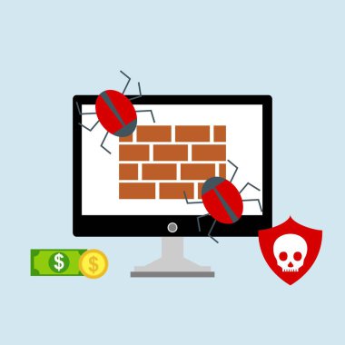 Hacker etkinlik bilgisayarı. Cep telefonu vektörü, zararlı yazılım konsepti, spam verisi, dolandırıcılık internet hatası, güvensiz bağlantı, çevrimiçi dolandırıcılık, virüs uyarısı