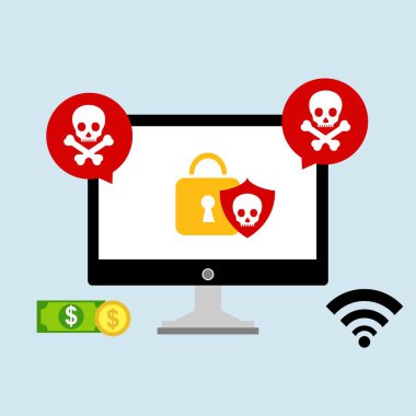 Hacker etkinlik bilgisayarı. Cep telefonu vektörü, zararlı yazılım konsepti, spam verisi, dolandırıcılık internet hatası, güvensiz bağlantı, çevrimiçi dolandırıcılık, virüs uyarısı