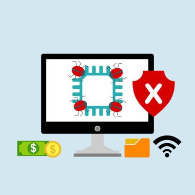 Hacker etkinlik bilgisayarı. Cep telefonu vektörü, zararlı yazılım konsepti, spam verisi, dolandırıcılık internet hatası, güvensiz bağlantı, çevrimiçi dolandırıcılık, virüs uyarısı